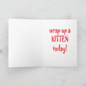 CARTE DE CAT BONNES FÊTES (Intérieur)