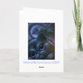 Carte de CAT NOIR et de RAVEN/CROW HALLOWEEN (Dos)