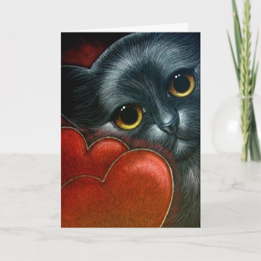 Carte de CAT NOIR VALENTINE (Devant)