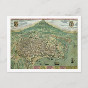 Carte de Catane, de 'Civitates Orbis Terrarum' par