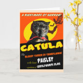 Carte de Catula Halloween (Fleur jaune)