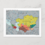 Carte de Caucase et d'Asie centrale (Devant)