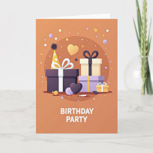Carte de célébration avec chapeau de fête