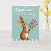 Carte de célébration Bouquet de Lapin (Fleur jaune)