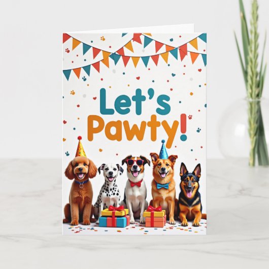 Carte de célébration canine (Devant)