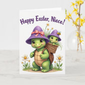 Carte de célébration d'ami reptile (Fleur jaune)