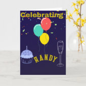 CARTE DE CÉLÉBRATION D'ANNIVERSAIRE (Fleur jaune)