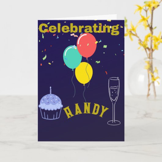 CARTE DE CÉLÉBRATION D'ANNIVERSAIRE (Fleur jaune)