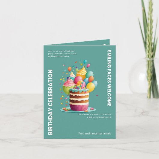 CARTE DE CÉLÉBRATION D'ANNIVERSAIRE (Devant)