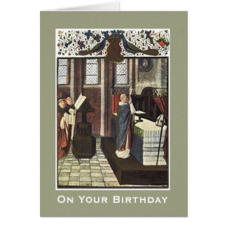 Carte de célébration d'anniversaire d'autel de