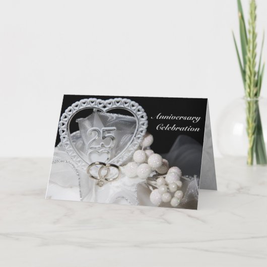 Carte de célébration de 25 ans de mariage (Devant)