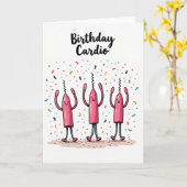 Carte de célébration de bougie dansante (Fleur jaune)