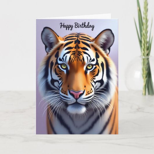 Carte de célébration de chat majestueux (Devant)