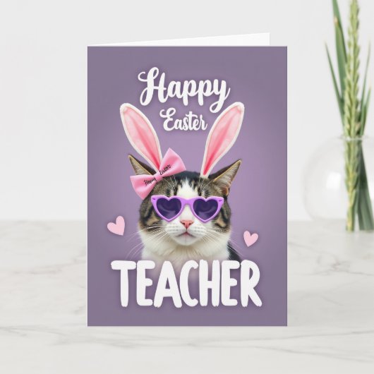 Carte de célébration de chat mignon (Devant)