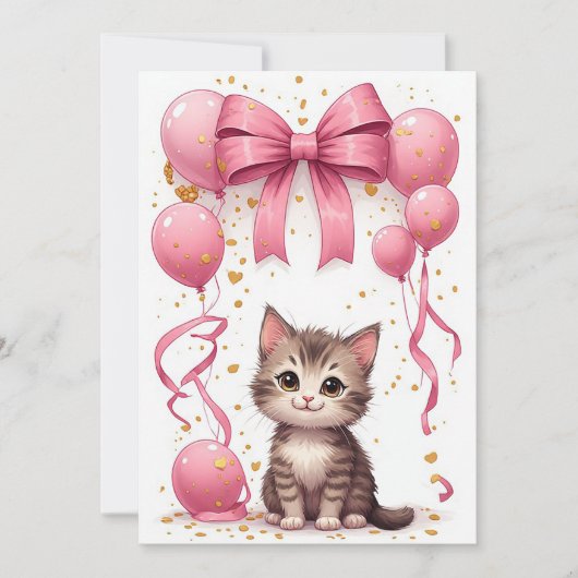 Carte de célébration de chaton mignon 🐱 (Devant)