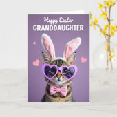 Carte de célébration de chaton mignon (Fleur jaune)