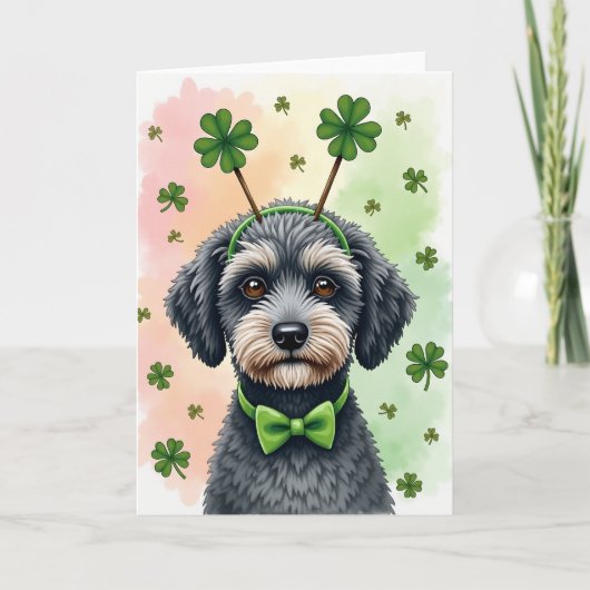 Carte de célébration de chien chanceux (Devant)