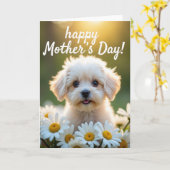 Carte de célébration de chiots floraux (Fleur jaune)