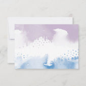 CARTE DE CÉLÉBRATION DE FÊTE mignonne bleu pourpre (Dos)