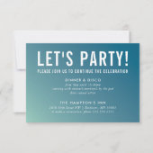 CARTE DE CÉLÉBRATION DE FÊTE moderne bleu menthe d (Devant)