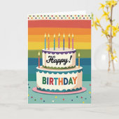 Carte de célébration de gâteau (Fleur jaune)