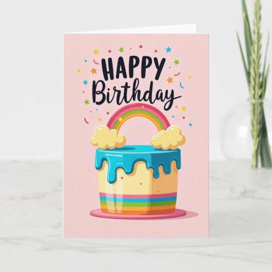 Carte de célébration de gâteau sucré (Devant)