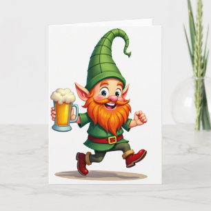 Carte de célébration de gnome heureux