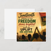 Carte de célébration de Juneteenth (Devant / Derrière)