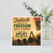 Carte de célébration de Juneteenth (Debout devant)