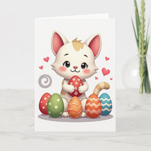 Carte de célébration de Kitty joyeuse