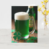 Carte de célébration de la bière verte (Fleur jaune)