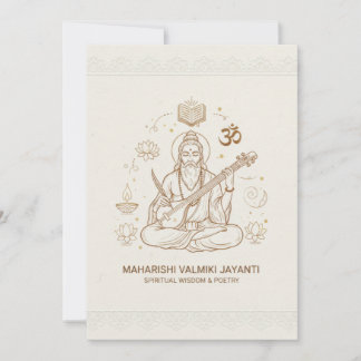 carte de célébration de la Jayanthi de Valmiki