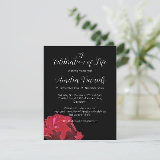 Carte de célébration de la Rose rouge (Debout devant)