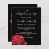 Carte de célébration de la Rose rouge (Devant / Derrière)