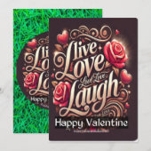 Carte de célébration de la Saint-Valentin (Devant / Derrière)