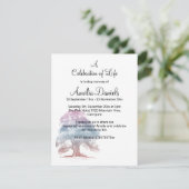 Carte de célébration de la vie du chêne lilac (Debout devant)