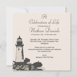 Carte de célébration de la vie du phare