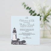 Carte de célébration de la vie du phare (Debout devant)