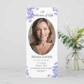 Carte de célébration de la vie Forget Me Not (Debout devant)