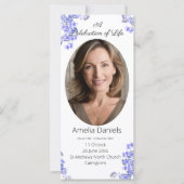 Carte de célébration de la vie Forget Me Not (Devant)