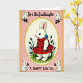 Carte de célébration de lapin charmant (Fleur jaune)