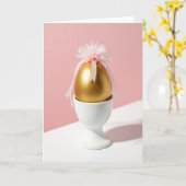 Carte de célébration de l'œuf d'or (Fleur jaune)