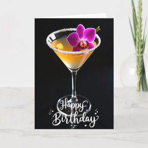 Carte de célébration de l'orchidée Martini
