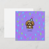 Carte de célébration de Maltipoo (Devant / Derrière)