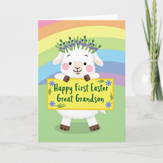 Carte de célébration de moutons joyeux (Devant)