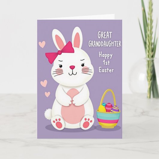 Carte de célébration de Pâques de lapin (Devant)