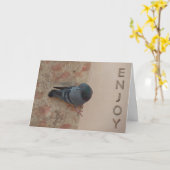 carte de célébration de pigeon (Fleur jaune)