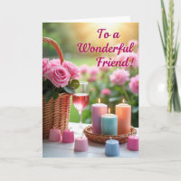 Carte de célébration de Rose Friend
