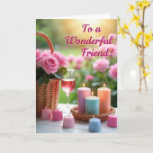 Carte de célébration de Rose Friend (Fleur jaune)