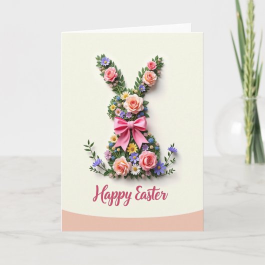 Carte de célébration de silhouette florale (Devant)